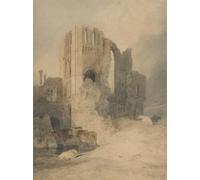 YIMACBJXX Dipinti Famosi Murale Tela Painting Image Priorato de Castle Acre por John Sell Cotman per la Decorazione Domestica dell'ufficio 60x90cm