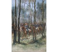 YIMACBJXX Dipinti Famosi Murale Tela Painting Image Soldados a caballo de Jean Baptiste Edouard Detaille per la Decorazione Domestica dell'ufficio 60x90cm