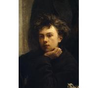 YIMACBJXX Dipinti Famosi Parete Immagine Arte Dipinto Detalle de una mesa de esquina Retrato del poeta francés Arthur Rimbaud por Henri Fantin Latour per L'arredamento del Soggiorno 60x90cm