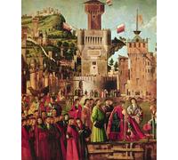 YIMACBJXX Dipinti Famosi Parete Immagine Arte Dipinto Detalle del Encuentro de Etherius y Ursula y la Partida de los Peregrinos de Vittore Carpaccio per L'arredamento del Soggiorno 60x90cm