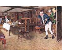 YIMACBJXX Dipinti Famosi Parete Immagine Arte Dipinto En la mesa se sentó el señor Tupman con aspecto diferente a un hombre por Cecil Charles Windsor Aldin per L'arredamento del Soggiorno 60x90cm