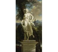 YIMACBJXX Dipinti Famosi Parete Immagine Arte Dipinto Estatua de Polyhymnia en un paisaje de Charles Meynier per L'arredamento del Soggiorno 60x90cm
