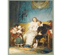 YIMACBJXX Dipinti Famosi Parete Immagine Arte Dipinto Isabelle Hélène regalándoles un ramo de rosas de Evariste per L'arredamento del Soggiorno 60x90cm