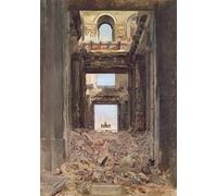 YIMACBJXX Dipinti Famosi Parete Immagine Arte Dipinto Las Ruinas de las Tullerías de Jean Louis Ernest Meissonier per L'arredamento del Soggiorno 60x90cm