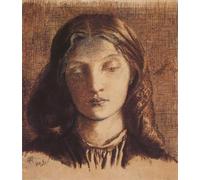 YIMACBJXX Dipinti Famosi Parete Immagine Arte Dipinto Retrato de Elizabeth Siddal Dante Gabriel Rossetti per L'arredamento del Soggiorno 60x90cm