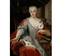 YIMACBJXX Dipinti Famosi Parete Immagine Arte Dipinto Retrato de María Clementina Sobieska por Pier Leone Ghezzi per L'arredamento del Soggiorno 60x90cm