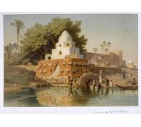 YIMACBJXX Dipinti Famosi Parete Immagine Arte Dipinto Tumba de Sheikh Ababda en Minya Oriente Egipto por Carl Friedrich Heinrich per L'arredamento del Soggiorno 60x90cm