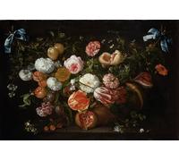 YIMACBJXX Dipinti Famosi Parete Immagine Arte Dipinto Una guirnalda de flores de Jan Davidsz De Heem per L'arredamento del Soggiorno 60x90cm