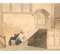 YIMACBJXX Dipinti Famosi Poster Stampa Stampe Pittura El chico de los recados dormido en una iglesia de John Sell Cotman per la Decorazione Della Parete 60x90cm