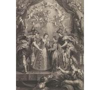 YIMACBJXX Dipinti Famosi Poster Stampa Stampe Pittura el Intercambio de las Dos Princesas en Hendaya Escena Alegórica con Ana per la Decorazione Della Parete 60x90cm
