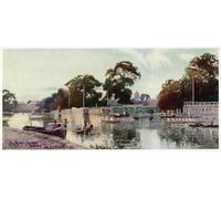 YIMACBJXX Dipinti Famosi Poster Stampa Stampe Pittura el río y las barcazas de William Matthison per la Decorazione Della Parete 60x90cm