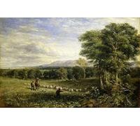 YIMACBJXX Dipinti Famosi Poster Stampa Stampe Pittura el valle de Clwyd por David Cox per la Decorazione Della Parete 60x90cm