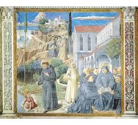 YIMACBJXX Dipinti Famosi Poster Stampa Stampe Pittura Historias de San Agustín de Benozzo Di Lese Di Sandro Gozzoli per la Decorazione Della Parete 60x90cm