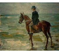 YIMACBJXX Dipinti Famosi Poster Stampa Stampe Pittura Jinete en el mar a la izquierda de Max Liebermann per la Decorazione Della Parete 60x90cm
