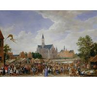 YIMACBJXX Dipinti Famosi Poster Stampa Stampe Pittura la feria de alfareros de Gante de David Teniers el per la Decorazione Della Parete 60x90cm