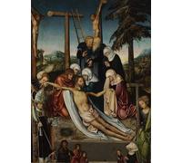 YIMACBJXX Dipinti Famosi Poster Stampa Stampe Pittura La lamentación sobre Cristo con los santos Wolfgang y Helena de Lucas Cranach el Viejo per la Decorazione Della Parete 60x90cm