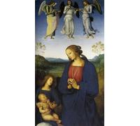 YIMACBJXX Dipinti Famosi Poster Stampa Stampe Pittura la virgen y el niño con un ángel de pietro perugino per la Decorazione Della Parete 60x90cm