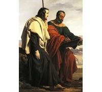 YIMACBJXX Dipinti Famosi Poster Stampa Stampe Pittura los Apóstoles Felipe y en camino a su predicación por Francesco Hayez per la Decorazione Della Parete 60x90cm