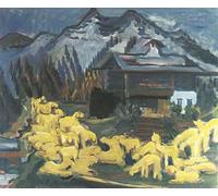 YIMACBJXX Dipinti Famosi Poster Stampa Stampe Pittura Ovejas de Ernst Ludwig Kirchner per la Decorazione Della Parete 60x90cm