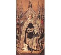 YIMACBJXX Dipinti Famosi Poster Stampa Stampe Pittura Santo Domingo entronizado en la gloria por Bartolome Bermejo per la Decorazione Della Parete 60x90cm