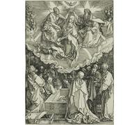 YIMACBJXX Dipinti Famosi Tela e Immagini Mural Dipinto Asunción y Coronación de la Virgen De la Vida de la Virgen de Alberto Durero per L'arredamento Della Camera da Letto 60x90cm