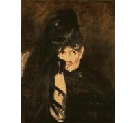 YIMACBJXX Dipinti Famosi Tela e Immagini Mural Dipinto Berthe Morisot con sombrero de luto y velo largo de Edouard Manet per L'arredamento Della Camera da Letto 60x90cm