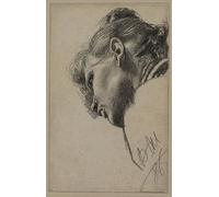 YIMACBJXX Dipinti Famosi Tela e Immagini Mural Dipinto Cabeza de una mujer vista desde abajo por Adolph Menzel per L'arredamento Della Camera da Letto 60x90cm