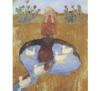 YIMACBJXX Dipinti Famosi Tela e Immagini Mural Dipinto Chica en el estanque de los patos de Paula Modersohn Becker per L'arredamento Della Camera da Letto 60x90cm