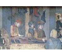 YIMACBJXX Dipinti Famosi Tela e Immagini Mural Dipinto Detalle de un comerciante y artesanos en la tienda del zapatero de Ambrogio Lorenzetti per L'arredamento Della Camera da Letto 60x90cm