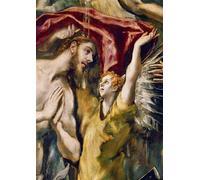 YIMACBJXX Dipinti Famosi Tela e Immagini Mural Dipinto Detalle del Bautismo de Cristo de El Greco per L'arredamento Della Camera da Letto 60x90cm