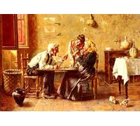 YIMACBJXX Dipinti Famosi Tela e Immagini Mural Dipinto Dos contrade Eugenio Zampighi per L'arredamento Della Camera da Letto 60x90cm