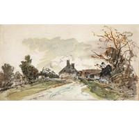 YIMACBJXX Dipinti Famosi Tela e Immagini Mural Dipinto El camino a través de Cote Saint En Grenoble por Johan Barthold Jongkind per L'arredamento Della Camera da Letto 60x90cm