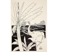 YIMACBJXX Dipinti Famosi Tela e Immagini Mural Dipinto El hijo del elefante va a arrancar plátanos de un árbol de plátanos de Rudyard per L'arredamento Della Camera da Letto 60x90cm