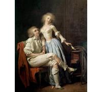 YIMACBJXX Dipinti Famosi Tela e Immagini Mural Dipinto el Pájaroese privado también dice la pareja y el Pájaroese vuela de Louis Leopold Boilly per L'arredamento Della Camera da Letto 60x90cm