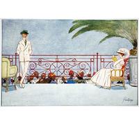 YIMACBJXX Dipinti Famosi Tela e Immagini Mural Dipinto Escena del balcón de y Julieta en el Shepheard s Hotel Cairo de Lance Thackeray per L'arredamento Della Camera da Letto 60x90cm