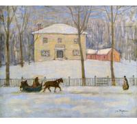 YIMACBJXX Dipinti Famosi Tela e Immagini Mural Dipinto la Old Holton House en Montreal por el famoso pintor per L'arredamento Della Camera da Letto 60x90cm