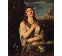 YIMACBJXX Dipinti Famosi Tela e Immagini Mural Dipinto María Magdalena arrepentida de Tiziano Vecelli per L'arredamento Della Camera da Letto 60x90cm