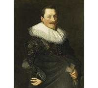 YIMACBJXX Dipinti Famosi Tela e Immagini Mural Dipinto Retrato de un caballero de pie de medio cuerpo con un traje dorado de Paulus Moreelse per L'arredamento Della Camera da Letto 60x90cm