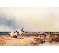 YIMACBJXX Dipinti Famosi Tela e Immagini Mural Dipinto una pista de campo David Cox per L'arredamento Della Camera da Letto 60x90cm