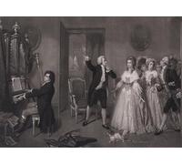YIMACBJXX Famoso Arte Della Tela Quadri Modemi Beethoven en la casa de Mozart de Hugues Merle per Decorazioni per la Casa 60x90cm