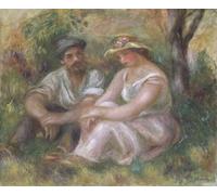 YIMACBJXX Famoso Arte Della Tela Quadri Modemi Conversación de Pierre Auguste Renoir per Decorazioni per la Casa 60x90cm