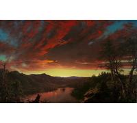 YIMACBJXX Famoso Arte Della Tela Quadri Modemi Crepúsculo en el desierto de Frederic Edwin Church per Decorazioni per la Casa 60x90cm