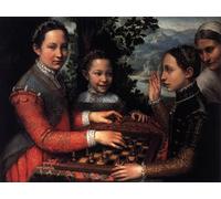 YIMACBJXX Famoso Arte Della Tela Quadri Modemi El juego de ajedrez de Sofonisba Anguissola per Decorazioni per la Casa 60x90cm