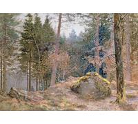 YIMACBJXX Famoso Arte Della Tela Quadri Modemi en un invierno de madera galés de pintura famosa per Decorazioni per la Casa 60x90cm