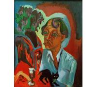 YIMACBJXX Famoso Arte Della Tela Quadri Modemi Frauenbildnis de Ernst Ludwig Kirchner per Decorazioni per la Casa 60x90cm