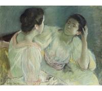 YIMACBJXX Famoso Arte Della Tela Quadri Modemi la conversación de Mary Cassatt per Decorazioni per la Casa 60x90cm