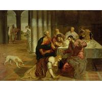 YIMACBJXX Famoso Arte Della Tela Quadri Modemi la Conversión de María Magdalena de Jacopo Robusti Tintoretto per Decorazioni per la Casa 60x90cm
