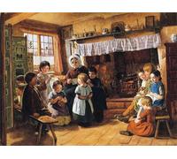 YIMACBJXX Famoso Arte Della Tela Quadri Modemi la escuela del pueblo de Alfred Rankley per Decorazioni per la Casa 60x90cm