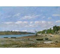 YIMACBJXX Famoso Arte Della Tela Quadri Modemi la playa con marea baja de Eugene Louis Boudin per Decorazioni per la Casa 60x90cm