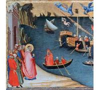 YIMACBJXX Famoso Arte Della Tela Quadri Modemi San Nicolás salva a Mira de la hambruna de Ambrogio Lorenzetti per Decorazioni per la Casa 60x90cm